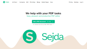 Sejda PDF editor