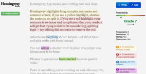 Hemingway editor